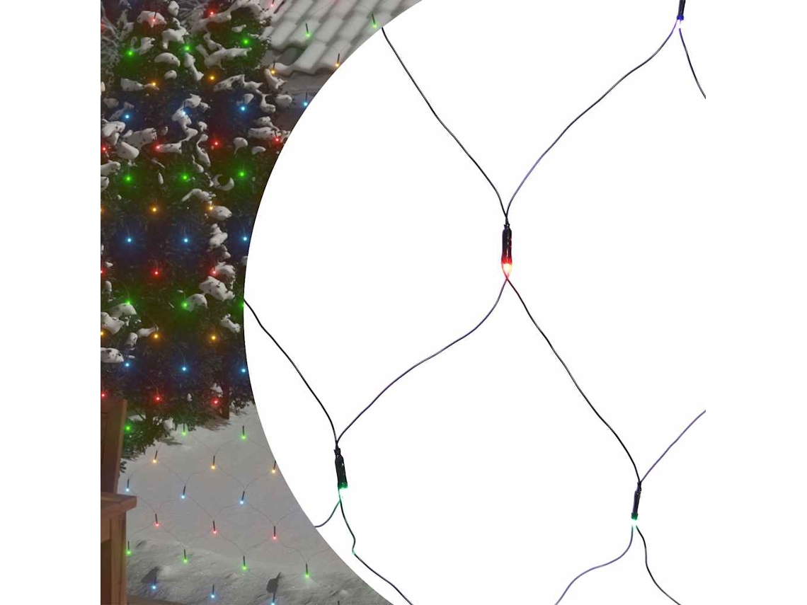 Vidaxl Rede Luzes De Natal 4x4 M 544 Luzes Led Int/ext Colorido