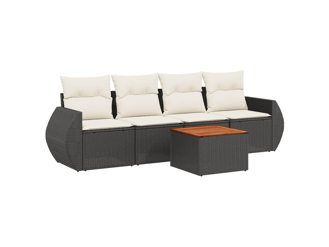 Garden Sofa Set, Garden Sofa Sets Vidaxl Preto Rattan / Vime (n/a)