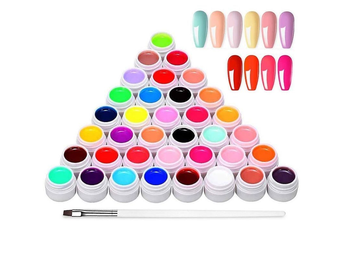 Kit de Esmalte de Unha em Gel Uv 36 Cores com Pincel