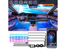 Car Interior Rgb Led Ambient Light With App Control And Music Rhythm