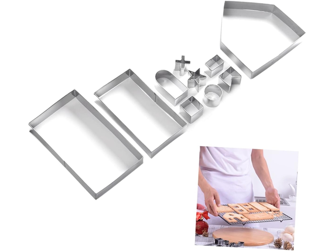 De 10 Cortadores De Biscoito Em Aço Inoxidável, Moldes Para Biscoitos De Natal, Moldes Para Bolos, Gokoco