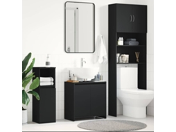 Vidaxl Armário Casa De Banho 60x33x61 Cm Contraplacado Preto
