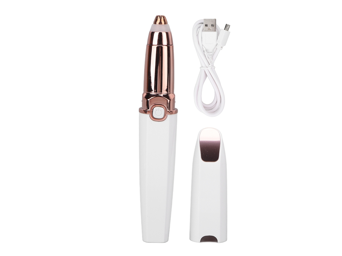 Cortador Eléctrico Recarregável De Sobrancelhas E Cabelo Facial, Design De Batom, Carregamento Usb, Para Sobrancelhas E Rosto