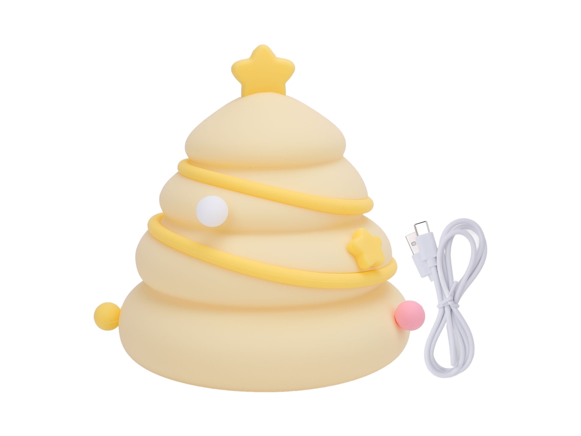 Lâmpada de Noite Silicone Decorativa de Árvore de Natal
