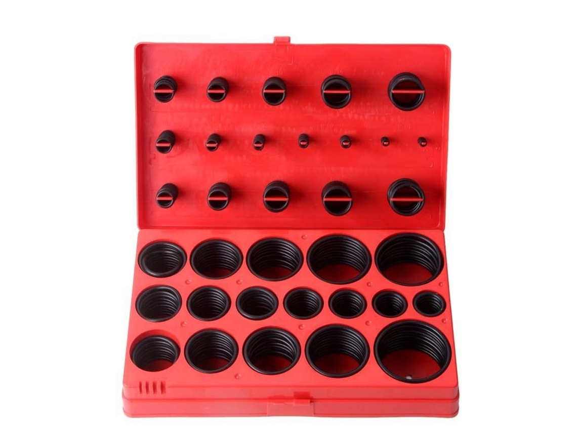 Kit De Anéis O 419 Peças Ø3-50mm Retenções De Borracha Resistente Ao Calor Caixa Plástica