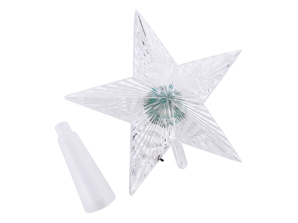 Laxiscreed Estrela De Natal De Cinco Pontas Com Luzes Coloridas A Bateria Para Decoração Festiva