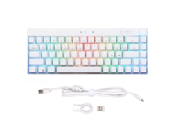 Lurelia Teclado Mecânico Gamer Sem Fio Com 68 Teclas Retroiluminadas Rgb, Switches Vermelhos, Bateria De 1800mah E Tecnologia N Key Rollover