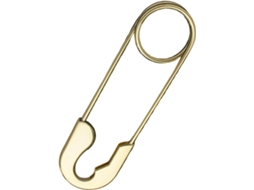 Valiclud Security Alfinete para Tecidos Grossos, Liga Zinco Dourada, 20x6cm, para Hotéis e Cafés Contemporâneos