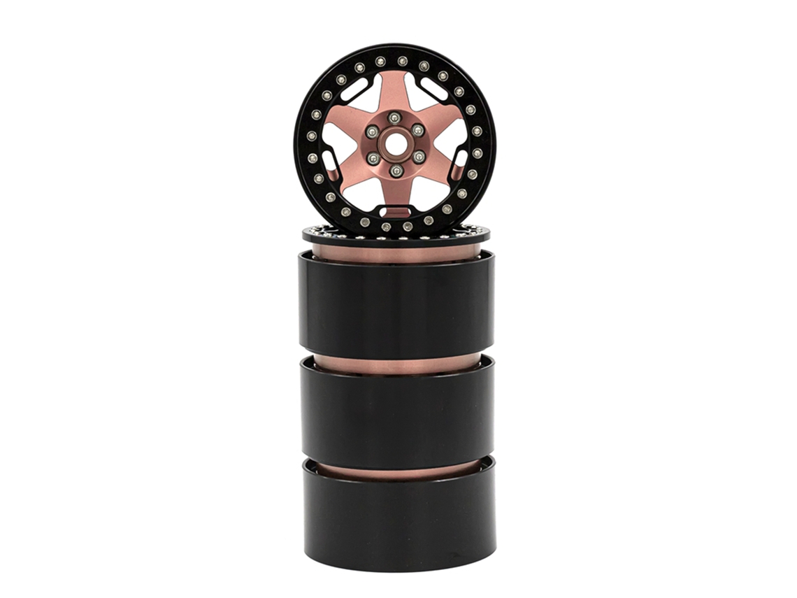 Mali aro de Liga de Alumínio Beadlock 2.2in Jogo de 4 para Carros Rc 1/10 1/8 Trx4 90046 90047 Rr10