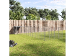 Vidaxl Canil 13,31 M² Aço Prateado