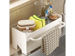 Escorredor de Loiça Compacto Para Lava-loiça de Cozinha - Design Durável Com Tabuleiro Autolimpante e Suporte Para Pano de Loiça.