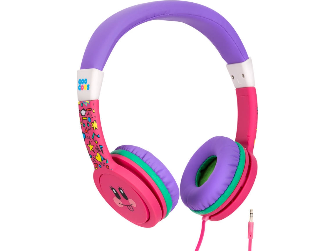 Auscultadores com Fio GOODIS Googoos Rosa (On Ear - Rosa)
