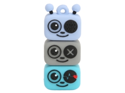 Pen Drive Usb Para Música De Carro, Armazena Música, Plug And Play, Pen Drive Usb Three Bees Blue Pvc Cartoon Stacked Bee