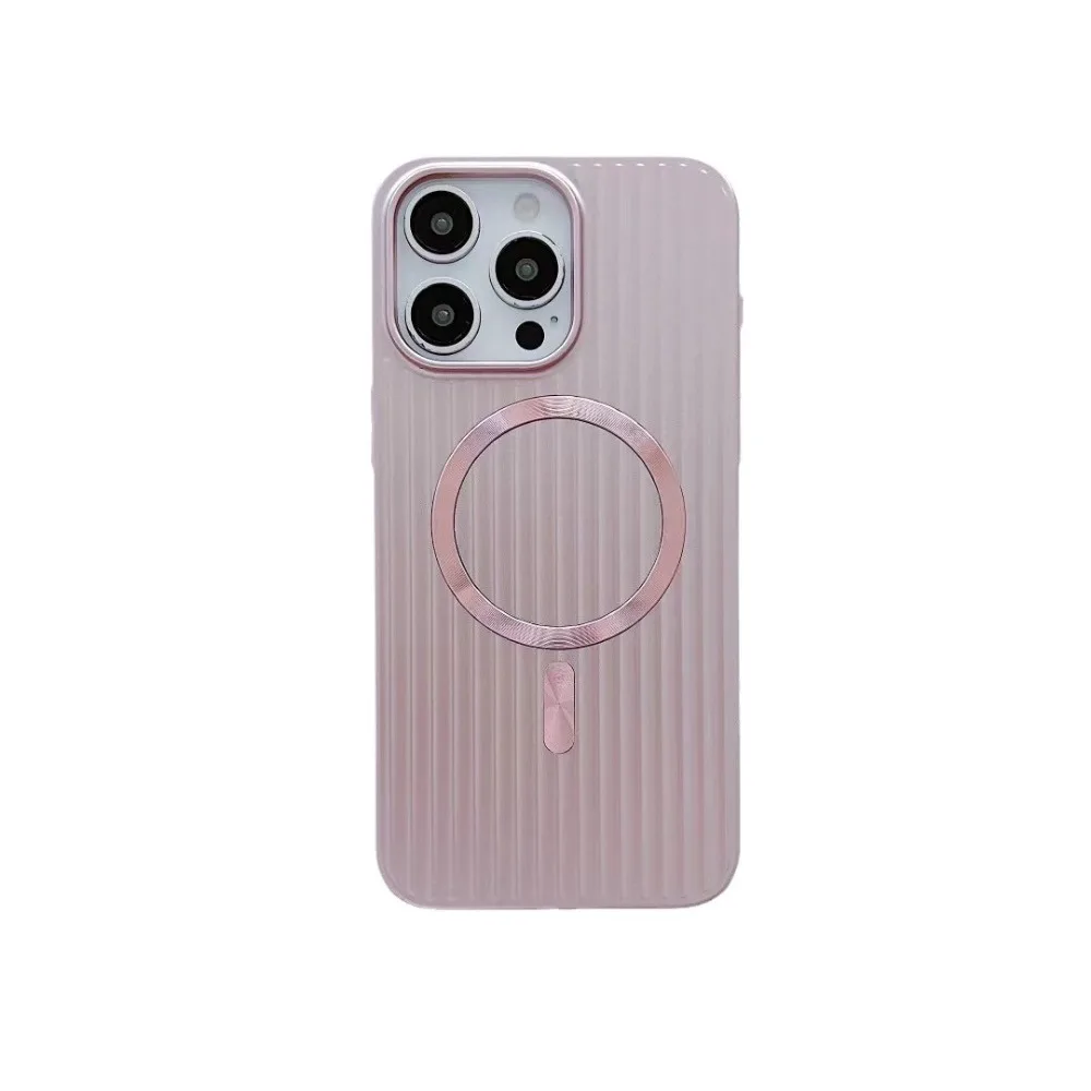 (rosa, Iphone 13 Pro Max) Capa Elegante Com Carregamento Magnético E Acabamento Fosco, À Prova De Choque.