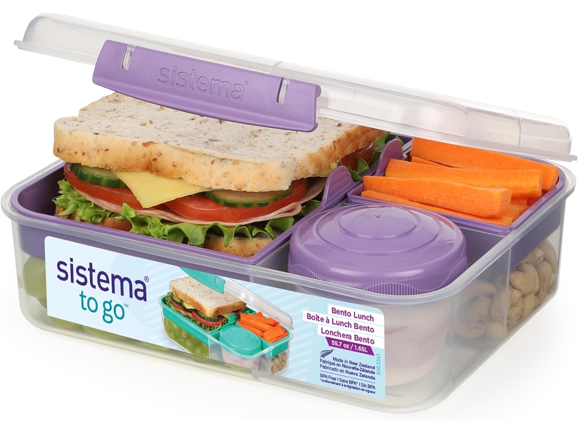 Caixa Bento 1650ml Hermética Lilás