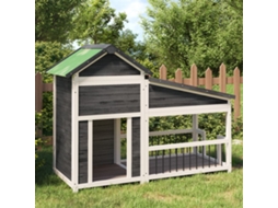Vidaxl Casota 143x60,5x109 Cm Pinho Maciço Cinzento