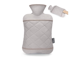 Bolsa De Água Quente Com Tampa Para Bolsa Garrafa De Água De Pvc Sem Bpa De 2,0 L, Material Premium Inodoro, Cinza AQUAFORGE