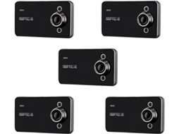Kit com 5 Câmeras Veiculares Dvr de 2 Polegadas com Gravação em Loop Full Hd 1080p e Detecção de Movimento. SFUSHOS