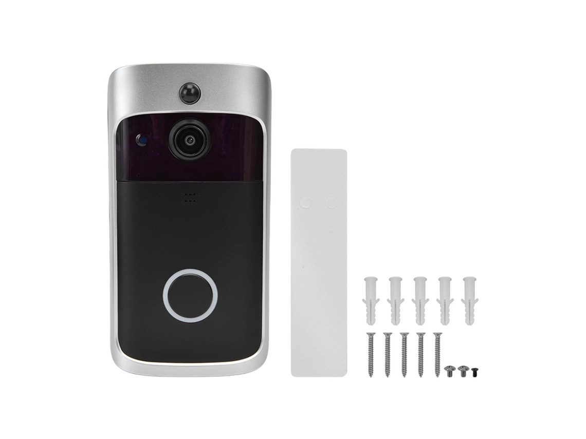 Campainha De Vídeo Inteligente V5 Wifi 720p Com Visão Escura E Detecção De Movimento Sem Fio, Fácil Instalação Slowmoose