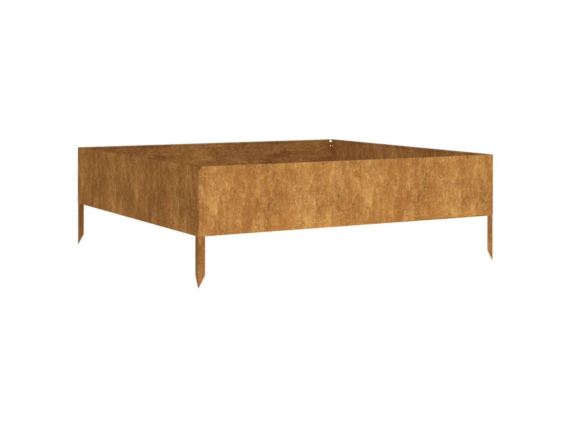 Garden Raised Bed, Garden Raised Beds Vidaxl Marrom Aço (100 X 100 X 33.5 Cm)