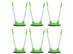 Suporte para Sacolas de Alimentos 6pcs Portátil Ajustável de Plástico Verde para Cozinha