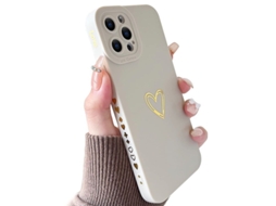 Capa Linjou para iPhone 13 Pro Max Silicone Morandi Solid Proteção de Câmera | S/MARCA