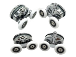 4-pack Of Oval Double-wheel Shower Enclosure Casters (23mm) — Shower Enclosure Replacement Parts