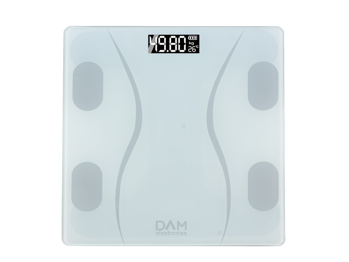 Balança Inteligente Com Bioimpedância, Bluetooth E App. Peso, Gordura, Imc, Idade Corporal, Etc. Dam