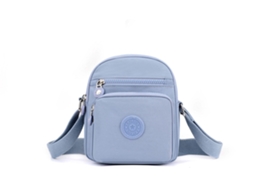 Bolsa Transversal MDUG elegante, ajustável, nylon, casual (roxa taro)