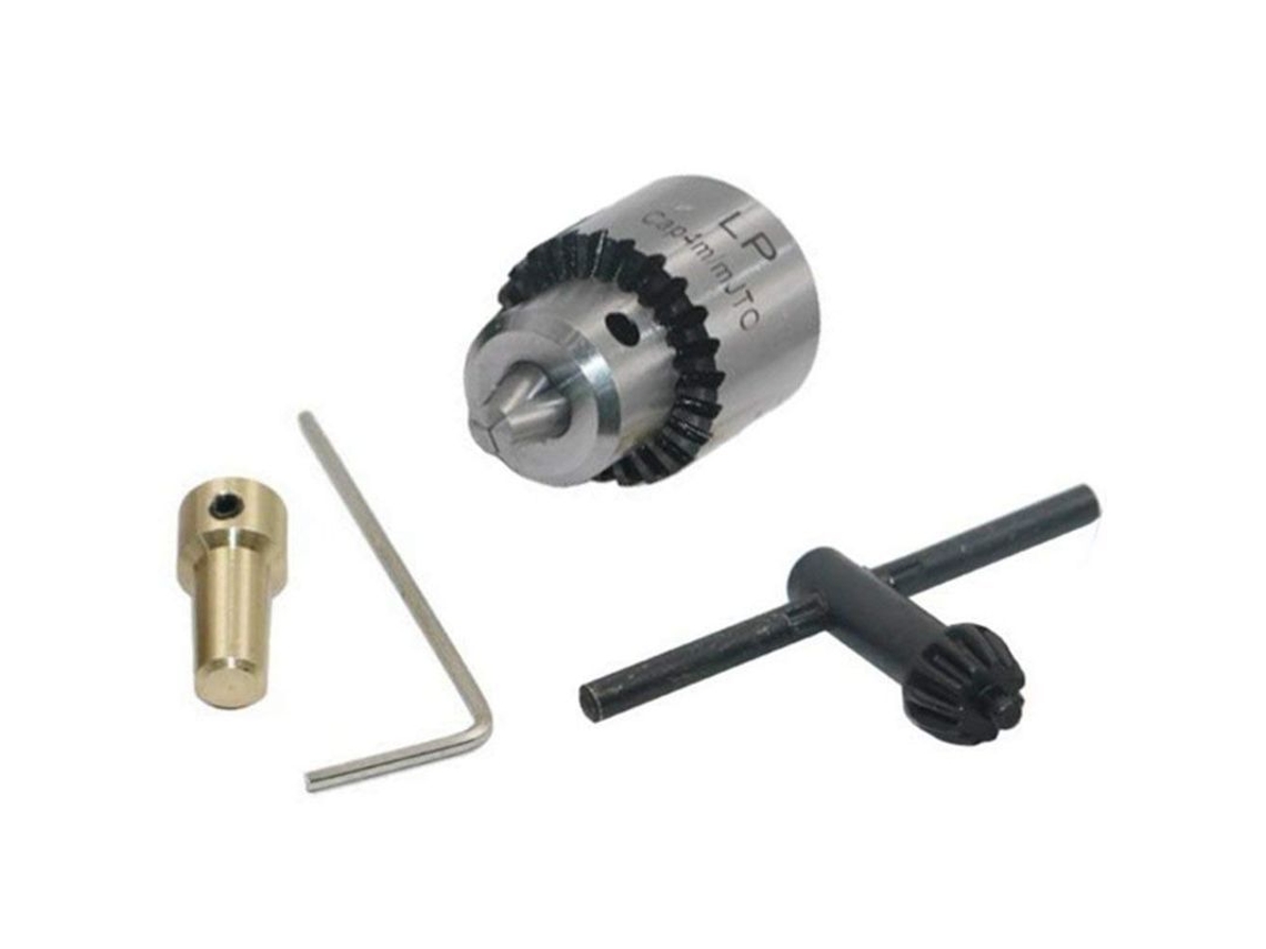 Mandril elétrico mini Linjou 0,3-4 mm, mandril cônico JT0 portátil para tornos e furadeiras