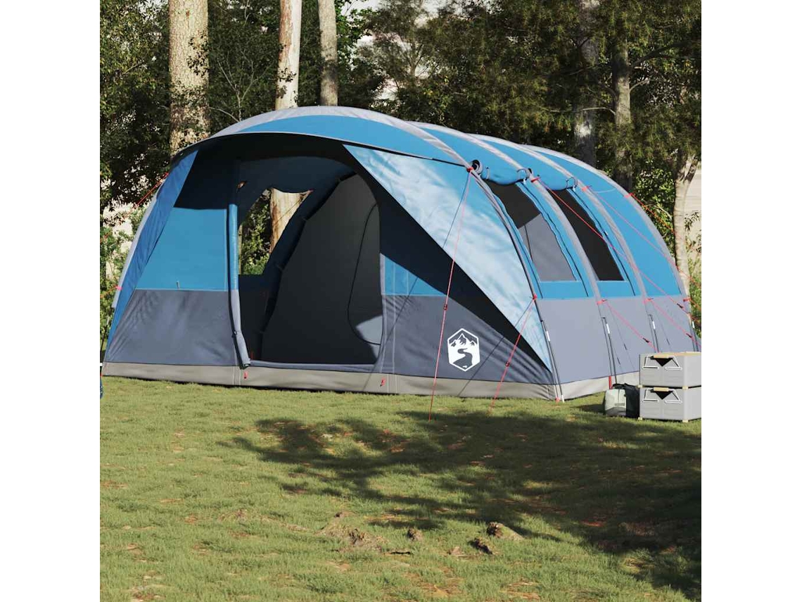 Vidaxl Tenda De Campismo Túnel Para 5 Pessoas Impermeável Azul