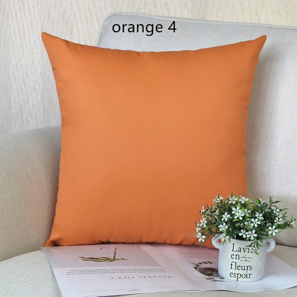 Capas De Almofada Impermeáveis ​​de 16/18/20/24 Polegadas Para Decoração De Interiores E Exteriores. 4 Unidades Na Cor Laranja (16 X 16 Polegadas).