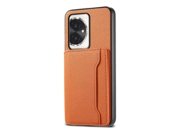Capa Para Celular Honor 100 Com Textura De Couro De Bezerro, Design De Porta-cartões E Cobertura Total.