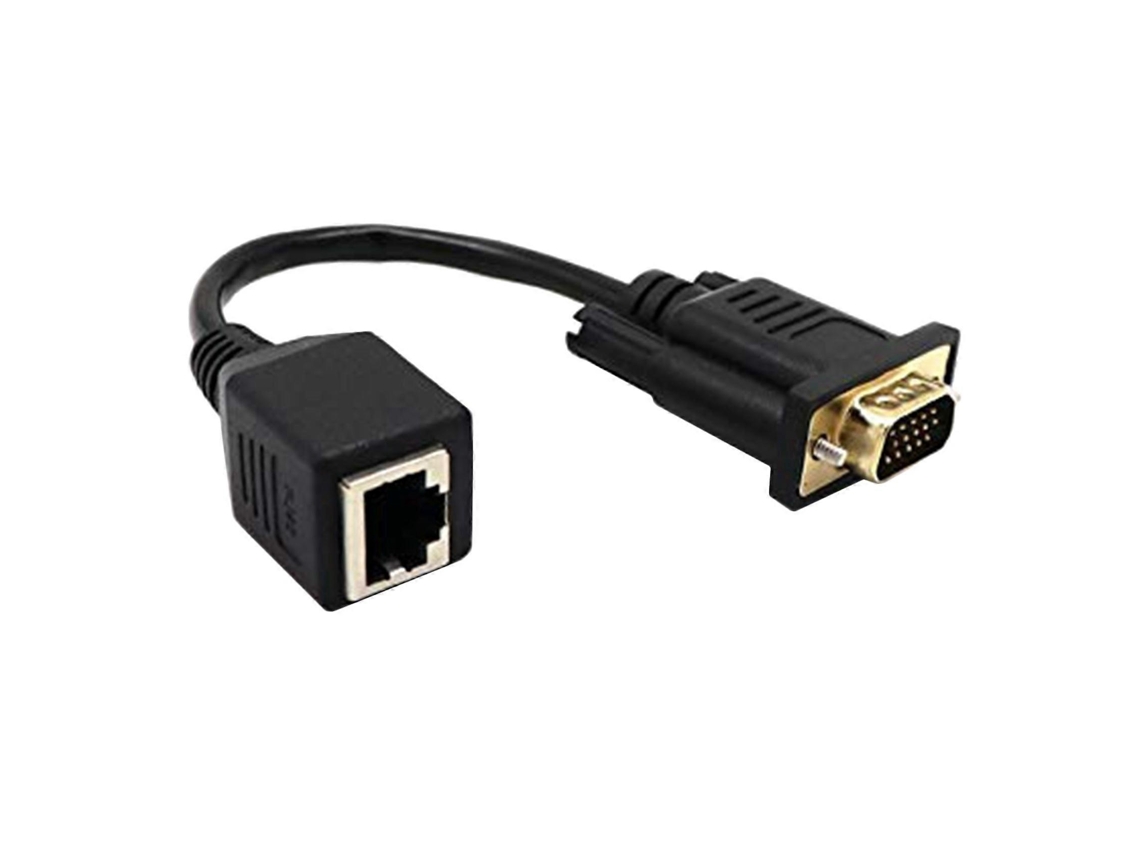 Adaptador Lurelia Cabo VGA para RJ45, 18 cm, preto