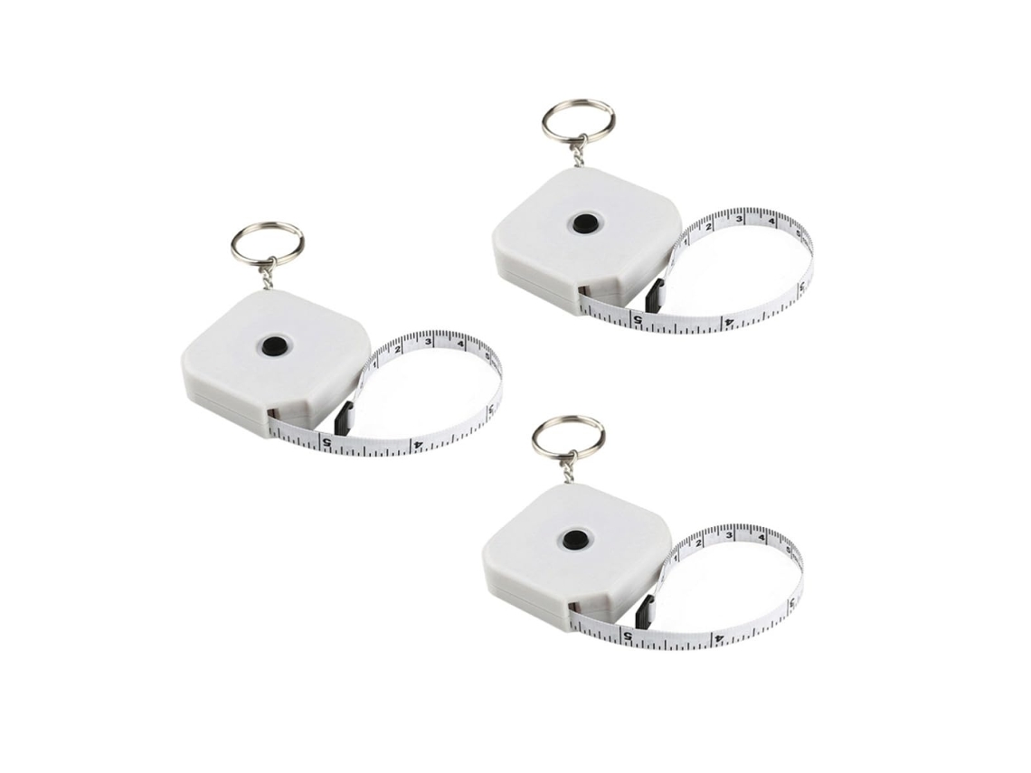 Lurelia Fita Métrica Retrátil Portátil Resistente 3 Fitas Abs Para Costura E Artesanato