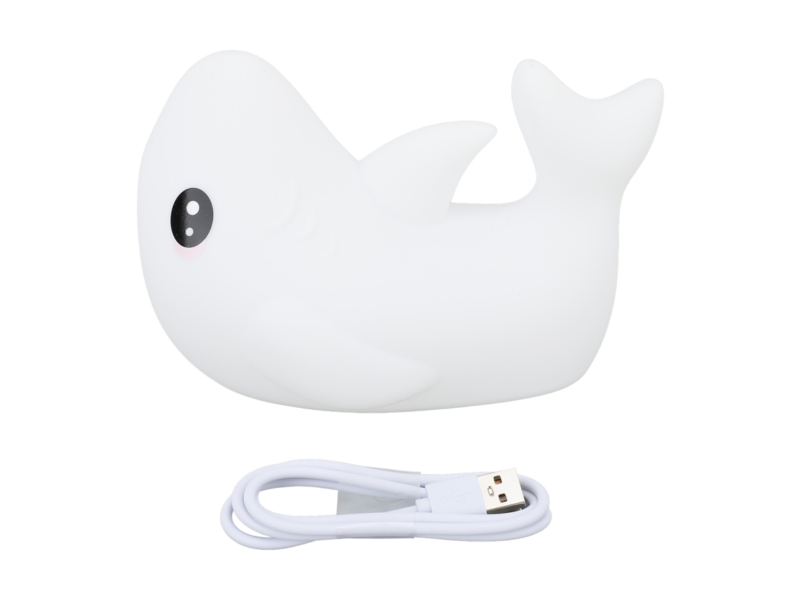 Luminária Noturna de Silicone em Formato de Tubarão Fofo CHABERLU