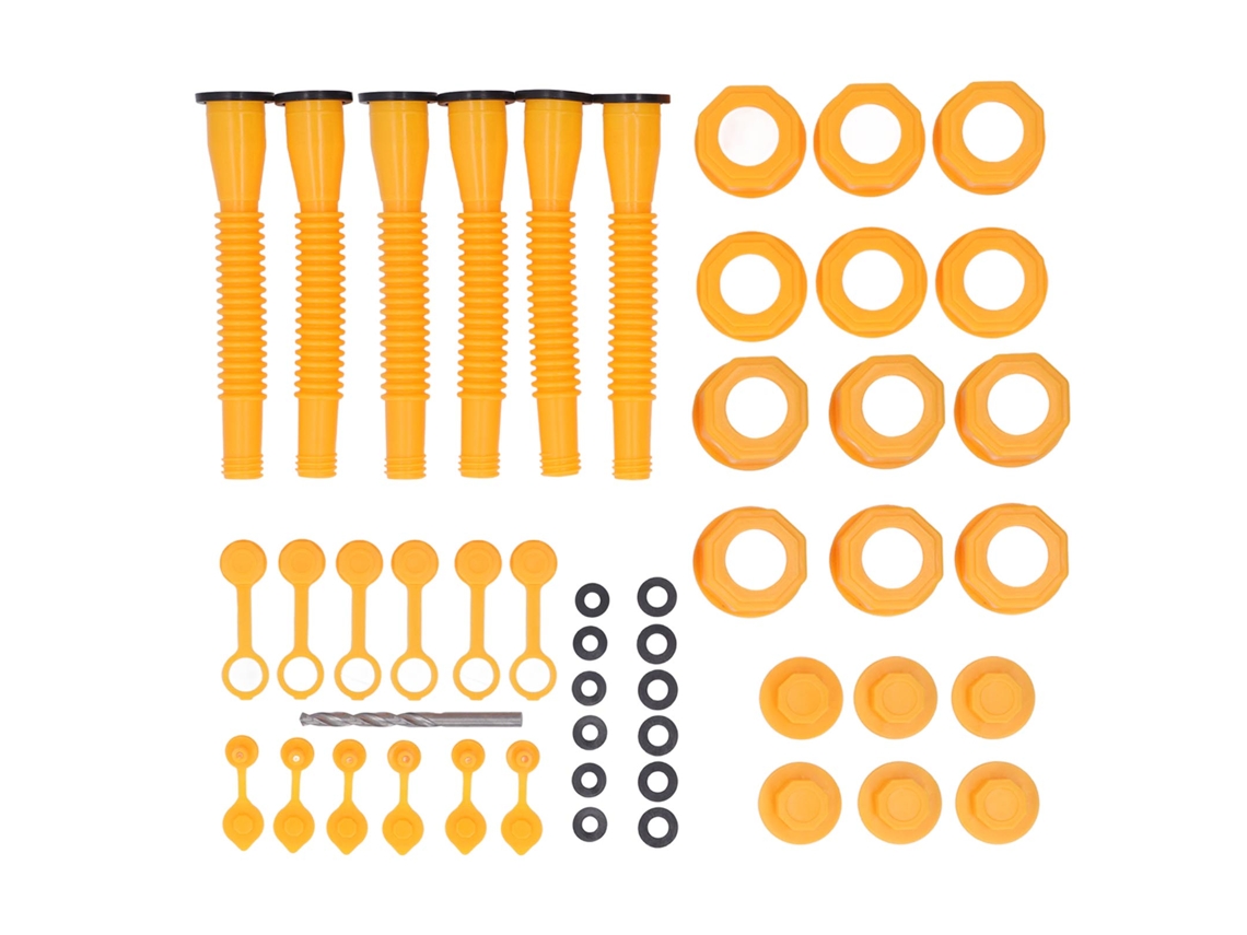 Kit 6 Bicos De Reposição Para Lata De Combustível Anti Derramamento Flexível Pead Para Casa