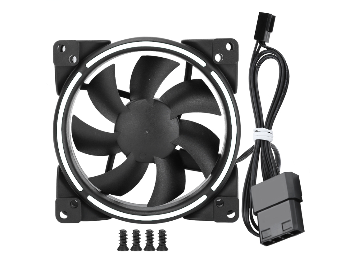 Cooler De Cpu Com Ventoinha De Resfriamento Led Silencioso 12v 24cfm 1500rpm Para Gabinete De Computador E Radiador Branco