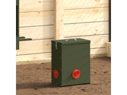 Vidaxl Comedouro Para Galinha Verde-azeitona 32,5 X 20,5 X 43 Cm 25 Kg