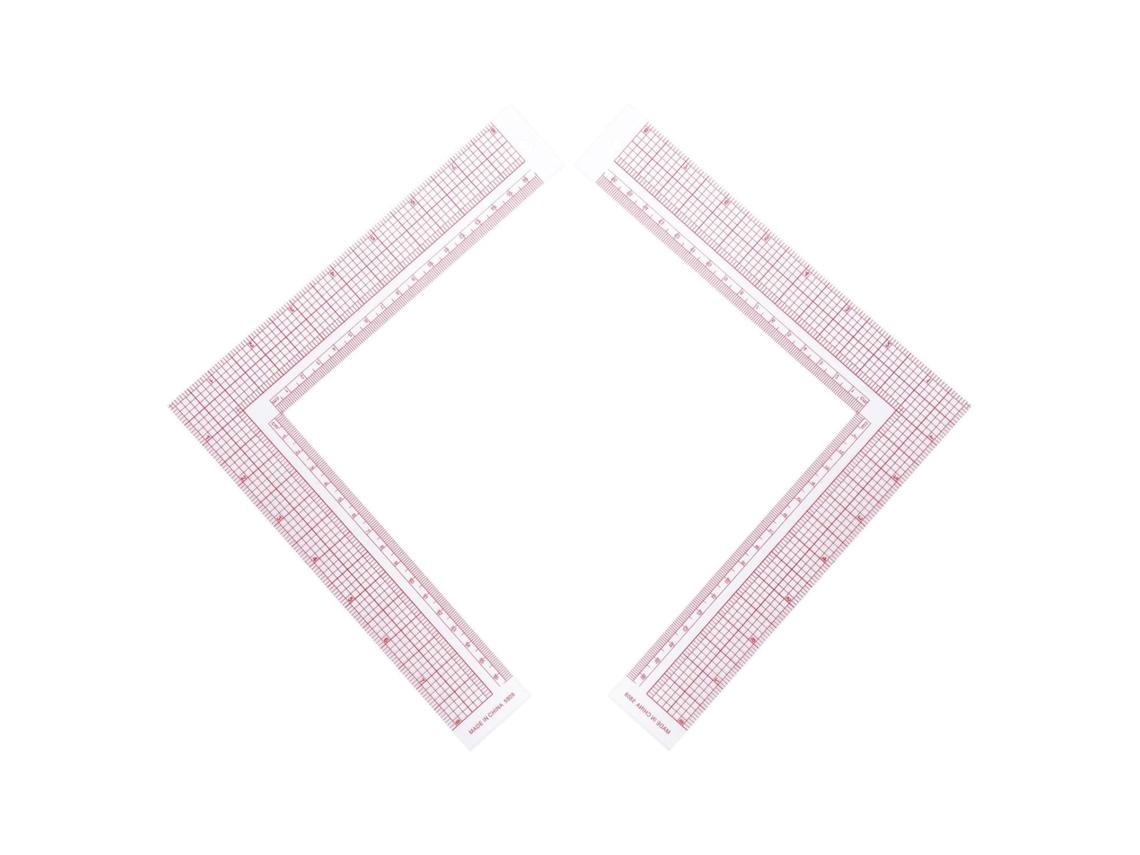 Conjunto 2 90° Plástico Costura De Réguas De De Com