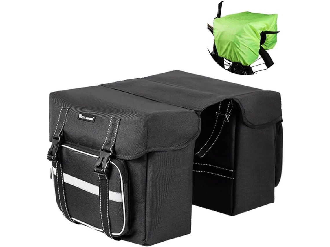 Bolsa De Bicicleta Bagagem Dupla Roda Traseira Bolsa 25l Grande Capacidade Versátil Bolsa Com Capa De Chuva Para Bicicleta/motocicleta Slowmoose