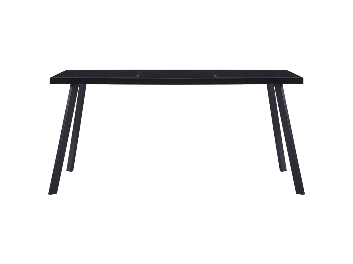 Mesa de Jantar 180x90x75 Cm Vidro Temperado Preto MAISON EXCLUSIVE