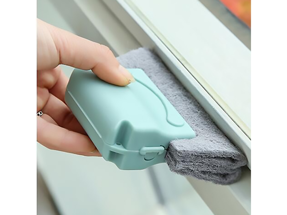 Escova de Limpeza para Frestas de Portas e Janelas com Espátula PP Eficaz na Limpeza Doméstica | S/MARCA