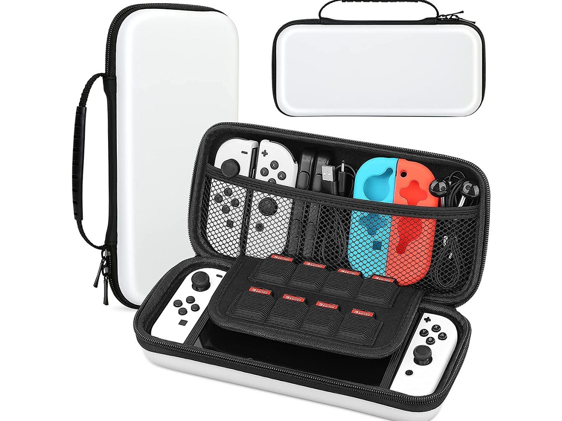 Capa Mordely para Nintendo Switch Oled Branco BRILVIBERA