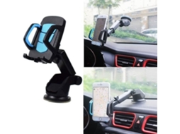 Suporte Universal Para Celular Com Ventosa, Rotação 360°, Gps, Para-brisa, Compatível Com Iphone X-8-7-6 Plus, Samsung E Huawei - Azul