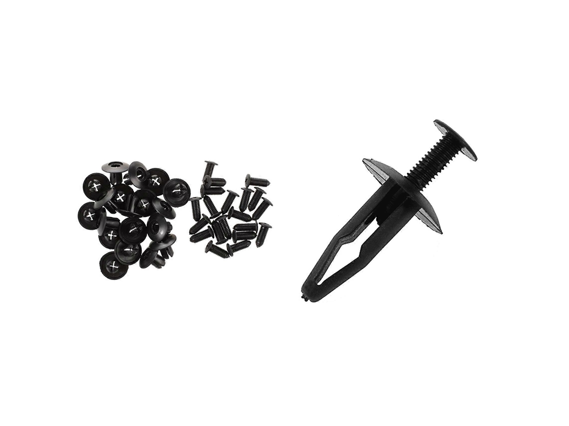 Grampos De Painel Clip Rivet Plástico Preto 8mm 32mm 45 Pcs