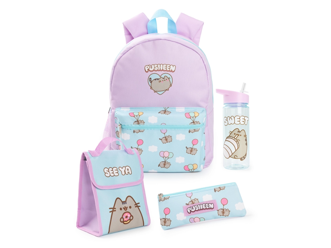 Conjunto De Mochilas Pusheen Tamanho Um Roxo/azul Roxo/azul Slowmoose