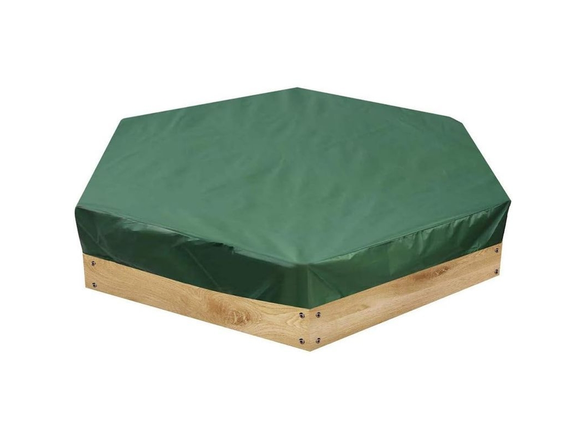 Tapa Hexagonal Para Caja De Arena, Oxford Cloth Impermeable Con Cordón, 180x150cm, Uv 95%
