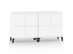 Conjunto de 2 aparadores Madeira Branco MAISON EXCLUSIVE (60x35x70 cm)