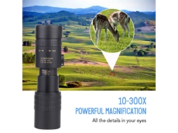 Monóculo Telescópio Bak4 Prisma 10-300x40mm Com Suporte Para Celular E Tripé Para Observar Aves Camping Trekking